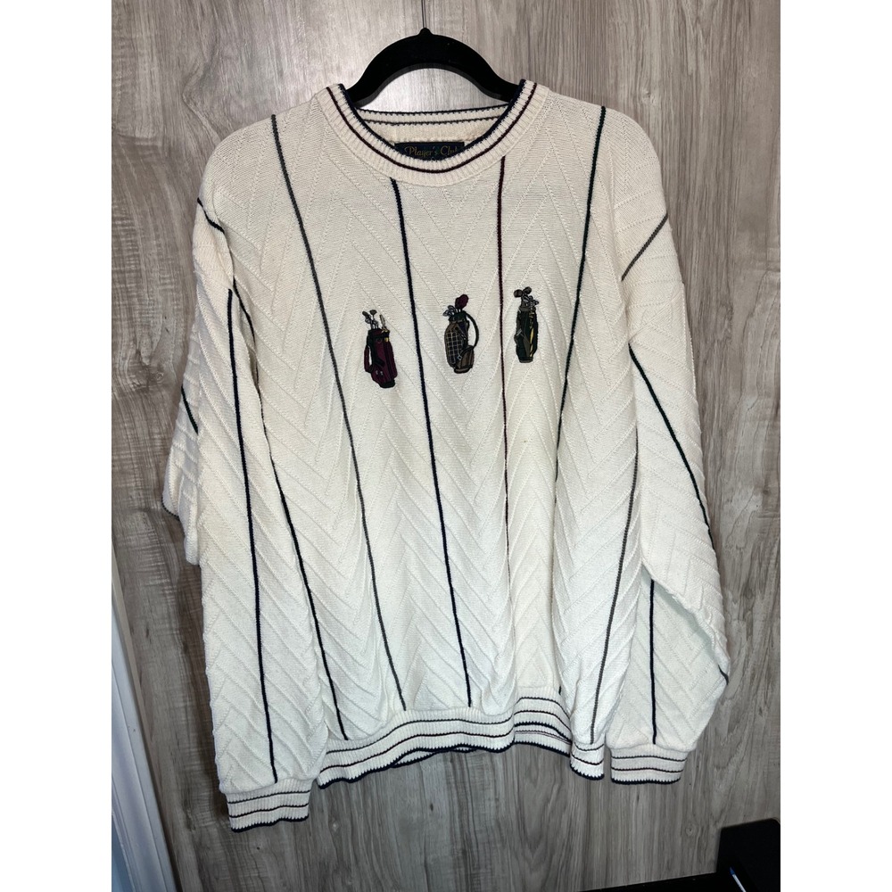 Saddlebred Player's Club Embroidered men's Large golf sweater sweatshirt Vintage